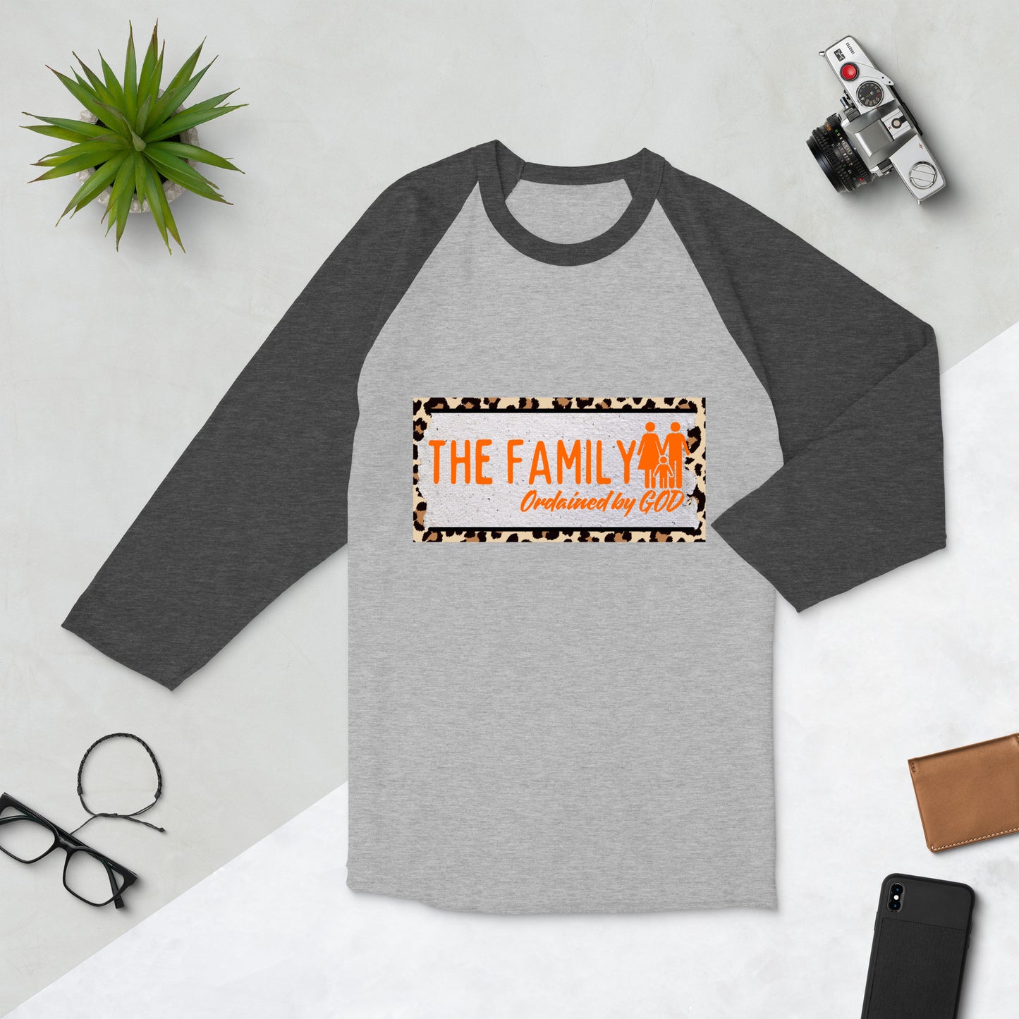 Family 3/4 sleeve raglan shirt