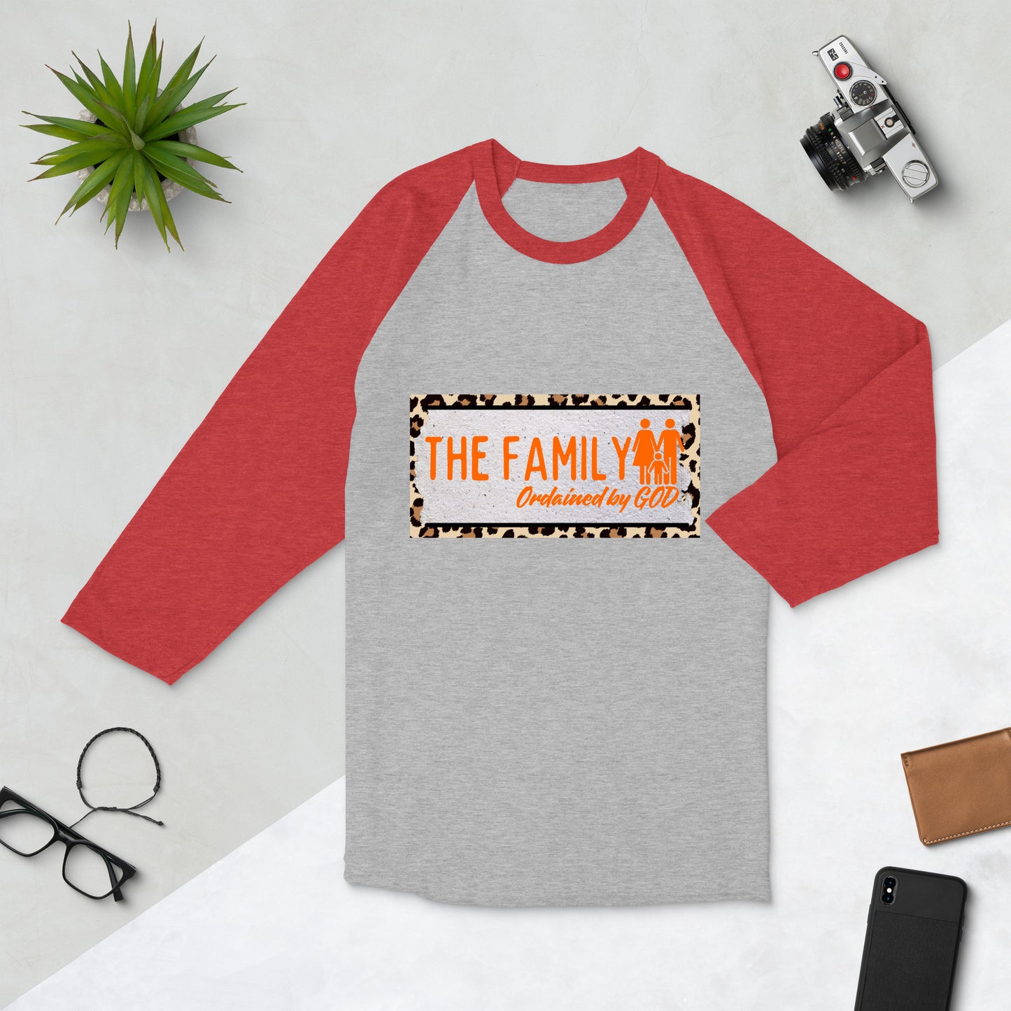 Family 3/4 sleeve raglan shirt