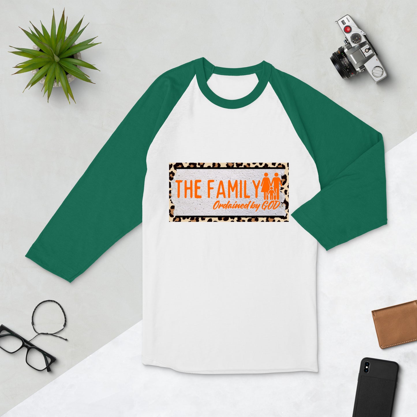 Family 3/4 sleeve raglan shirt