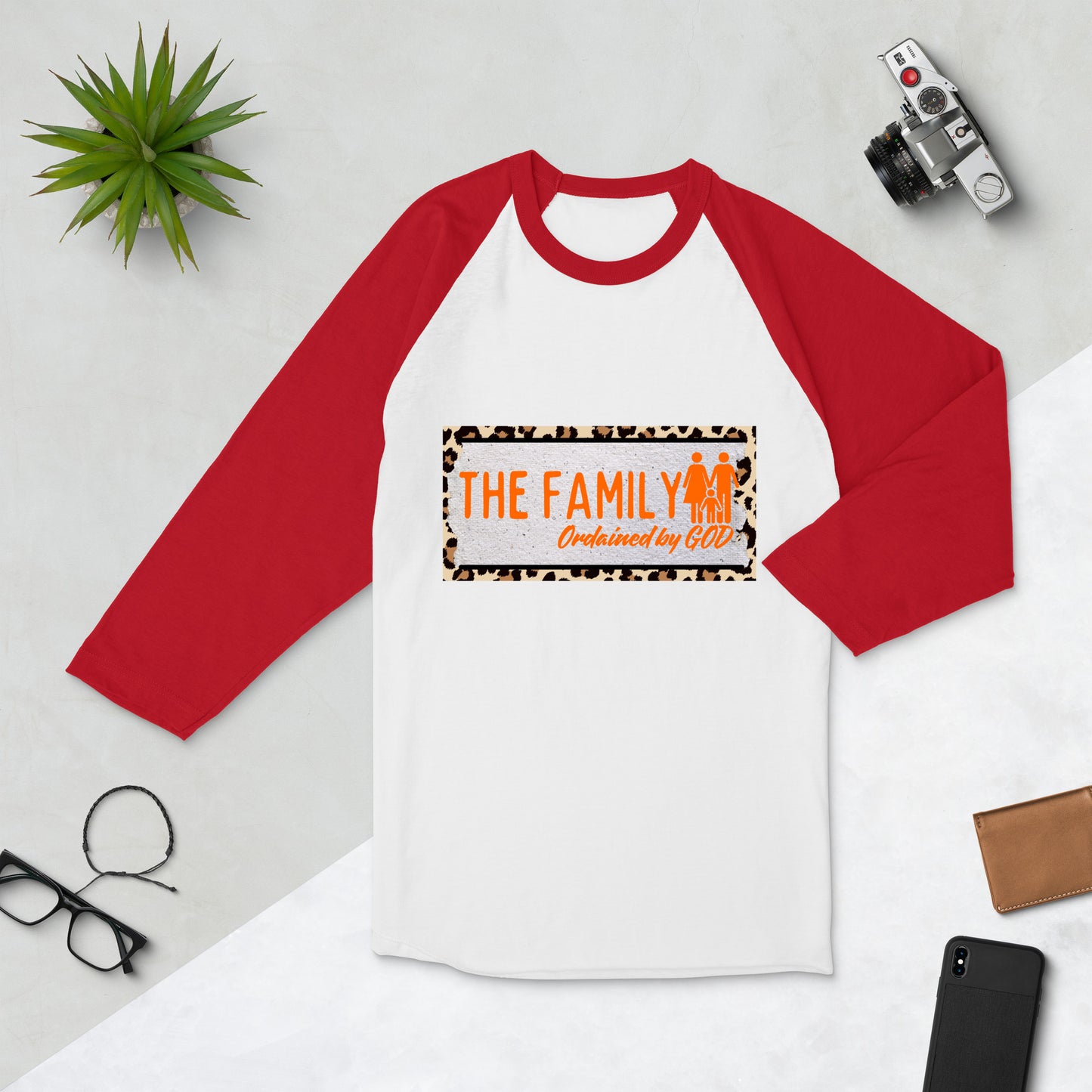 Family 3/4 sleeve raglan shirt