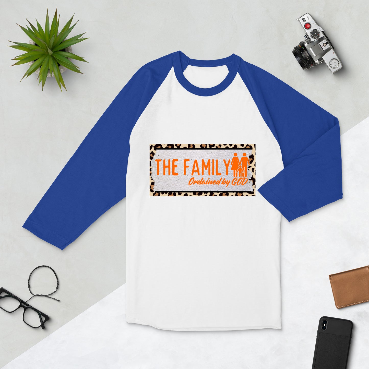 Family 3/4 sleeve raglan shirt