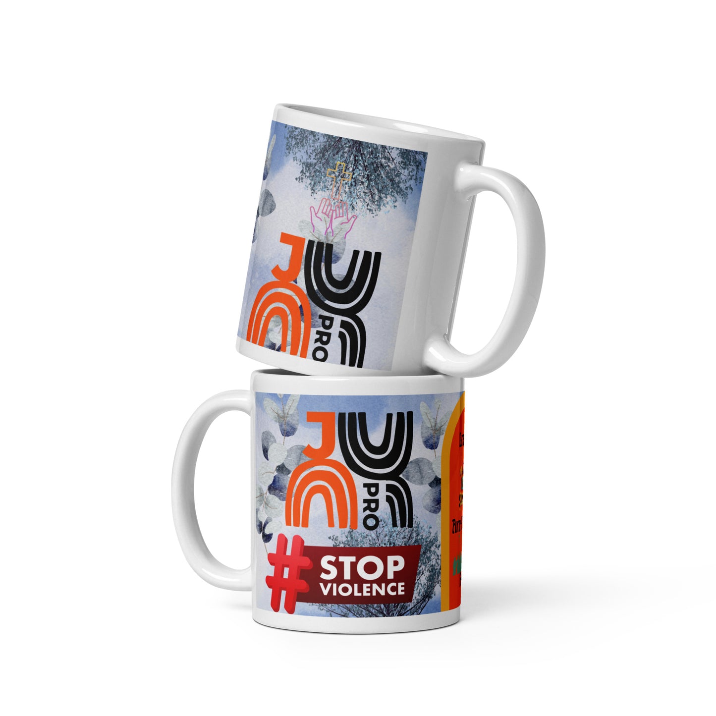 J.Pro White glossy mug