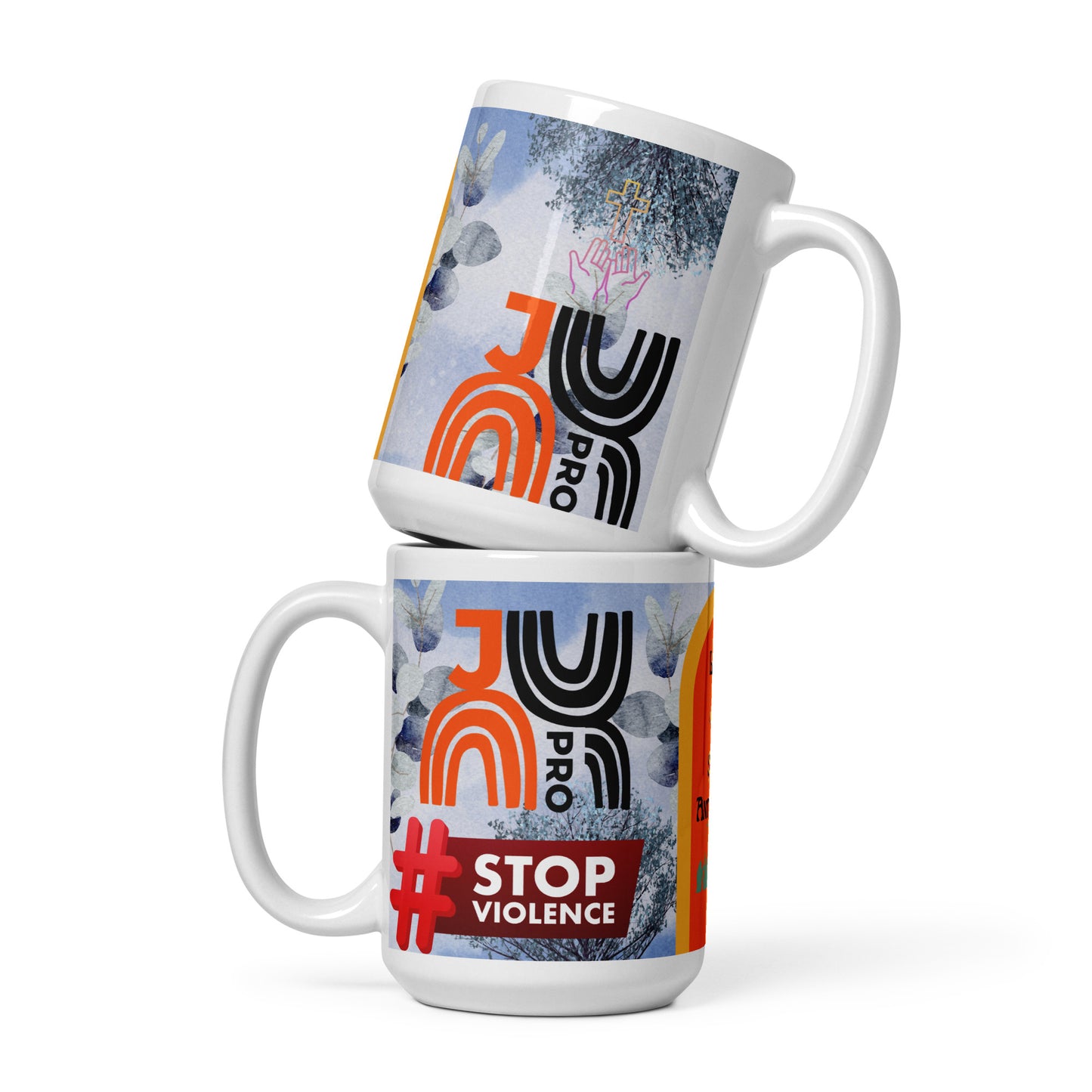 J.Pro White glossy mug
