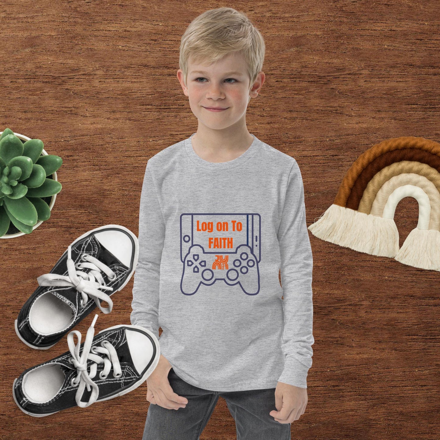 Log on to Faith Youth long sleeve tee