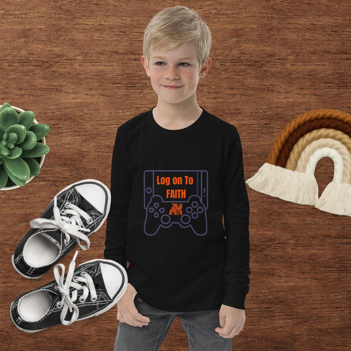 Log on to Faith Youth long sleeve tee