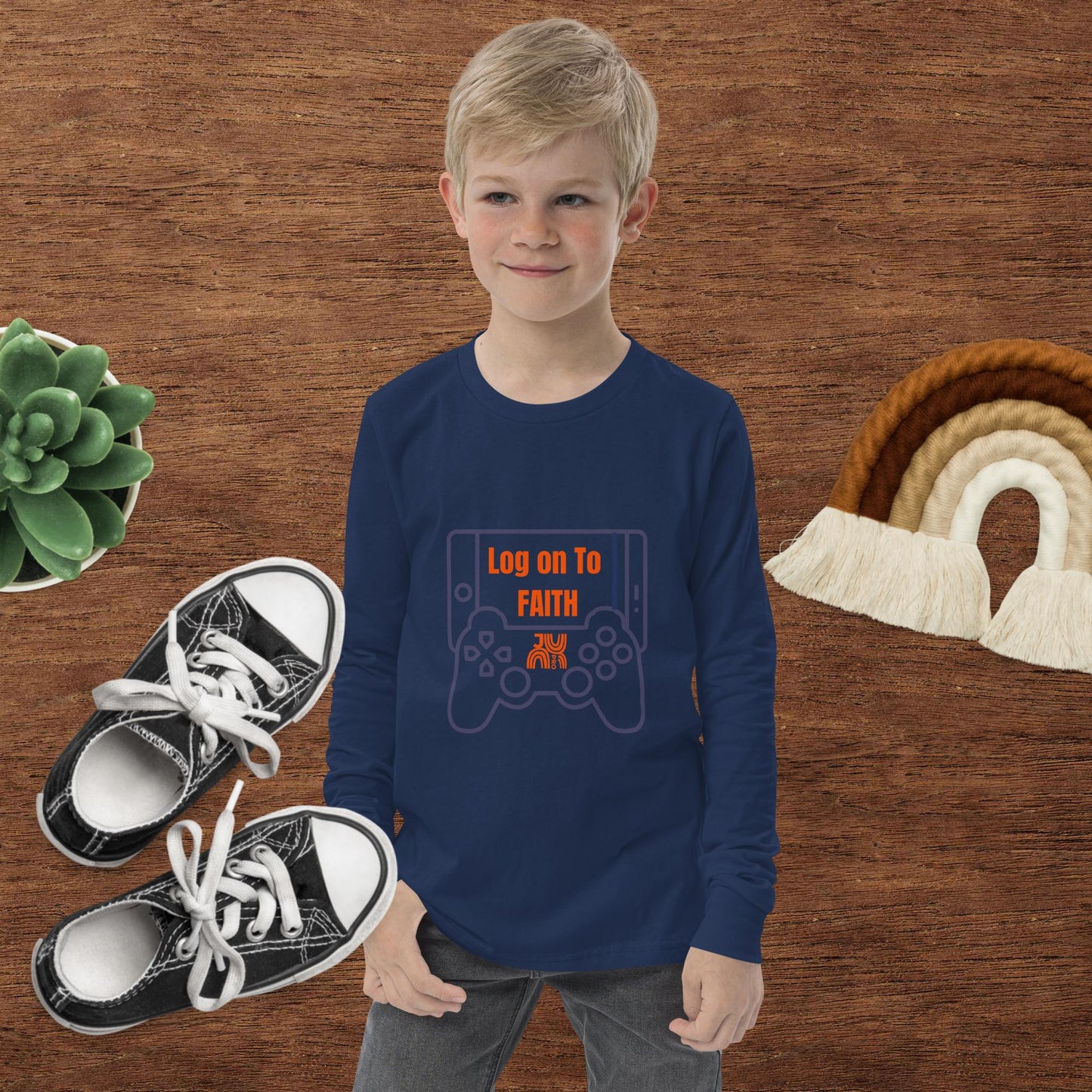 Log on to Faith Youth long sleeve tee