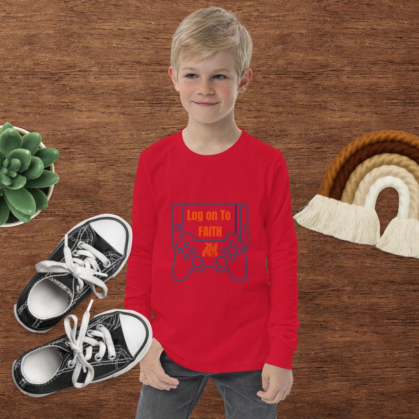 Log on to Faith Youth long sleeve tee