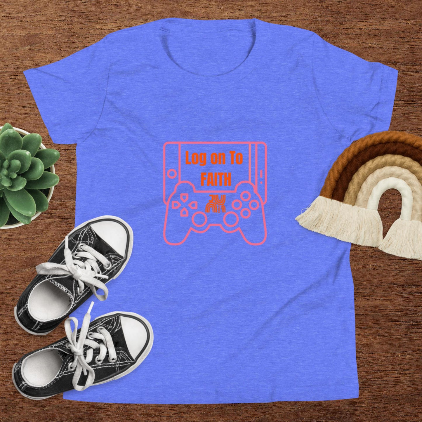 Log on to Faith - Youth Short Sleeve T-Shirt