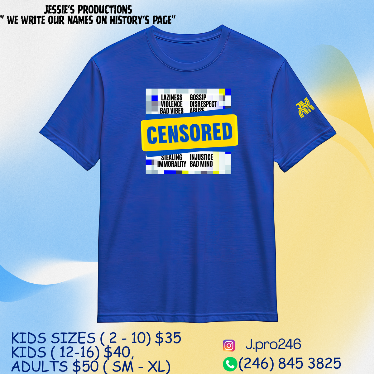 2026 KID Censored Blue - We Write Our Names On History's Page