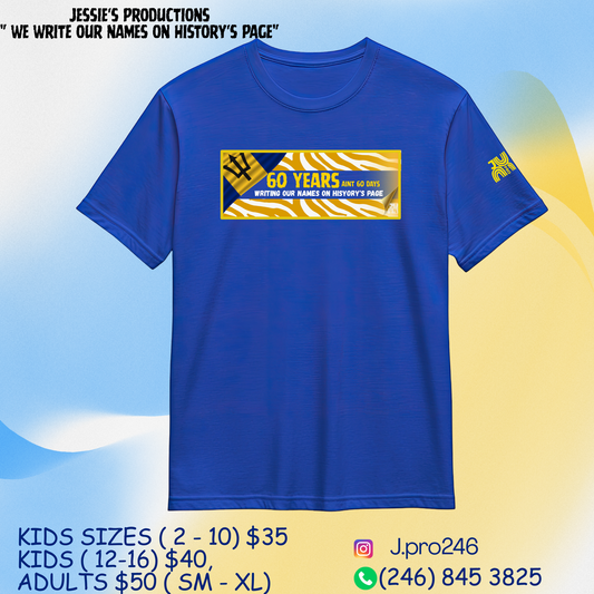 2026 Adult 60 Years Blue - We Write Our Names On History's Page