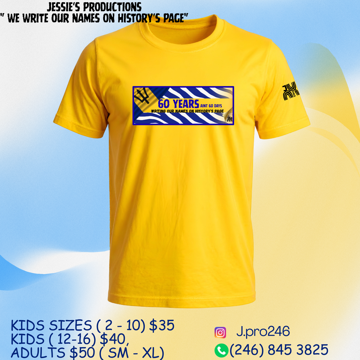 2026 Adult 60 Years Yellow - We Write Our Names On History's Page