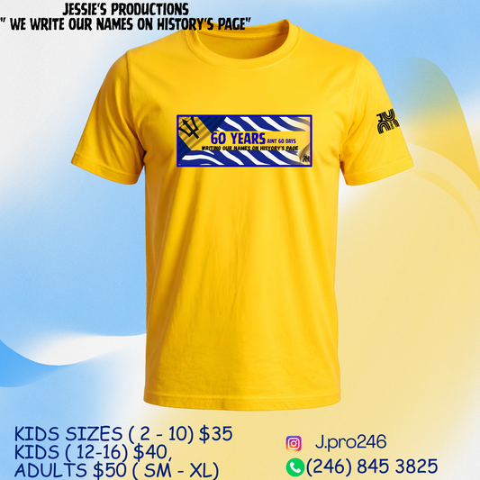 2026 Adult 60 Years Yellow - We Write Our Names On History's Page