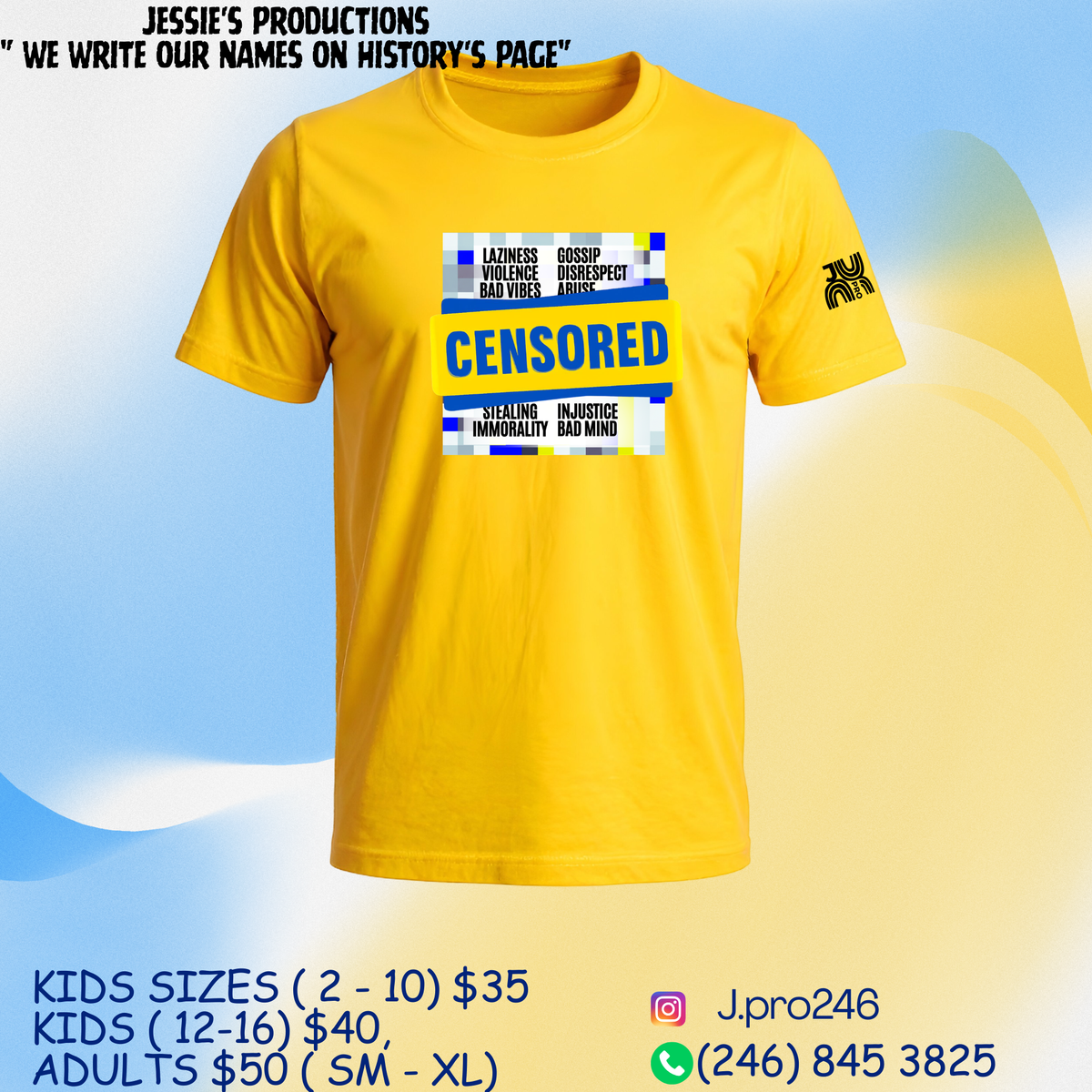 2026 Adult Censored Yellow - We Write Our Names On History's Page